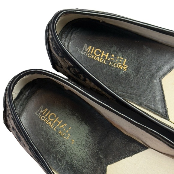 Michael Kors MK Black Leather Trim Ballerina Flat Fulton Shoes Size 8M - Picture 5 of 10